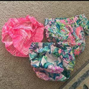 Lilly Pulitzer baby girl bloomer shorts 6-12mo bundle of 3